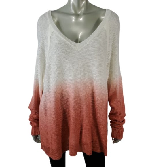 Falls Creek Sweaters - Falls Creek Pink Ombre Sweater Plus Size 3X
